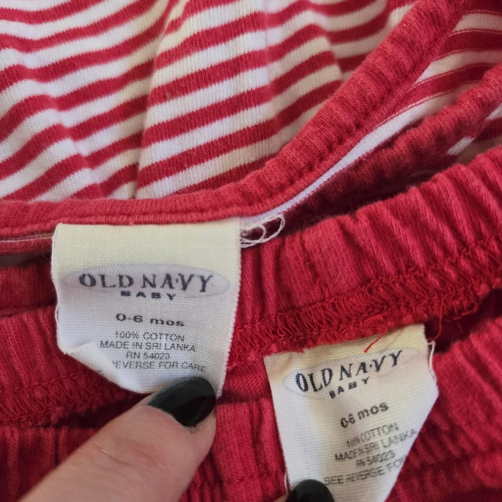 Vintage Y2K Old Navy red and white 2-piece summer set